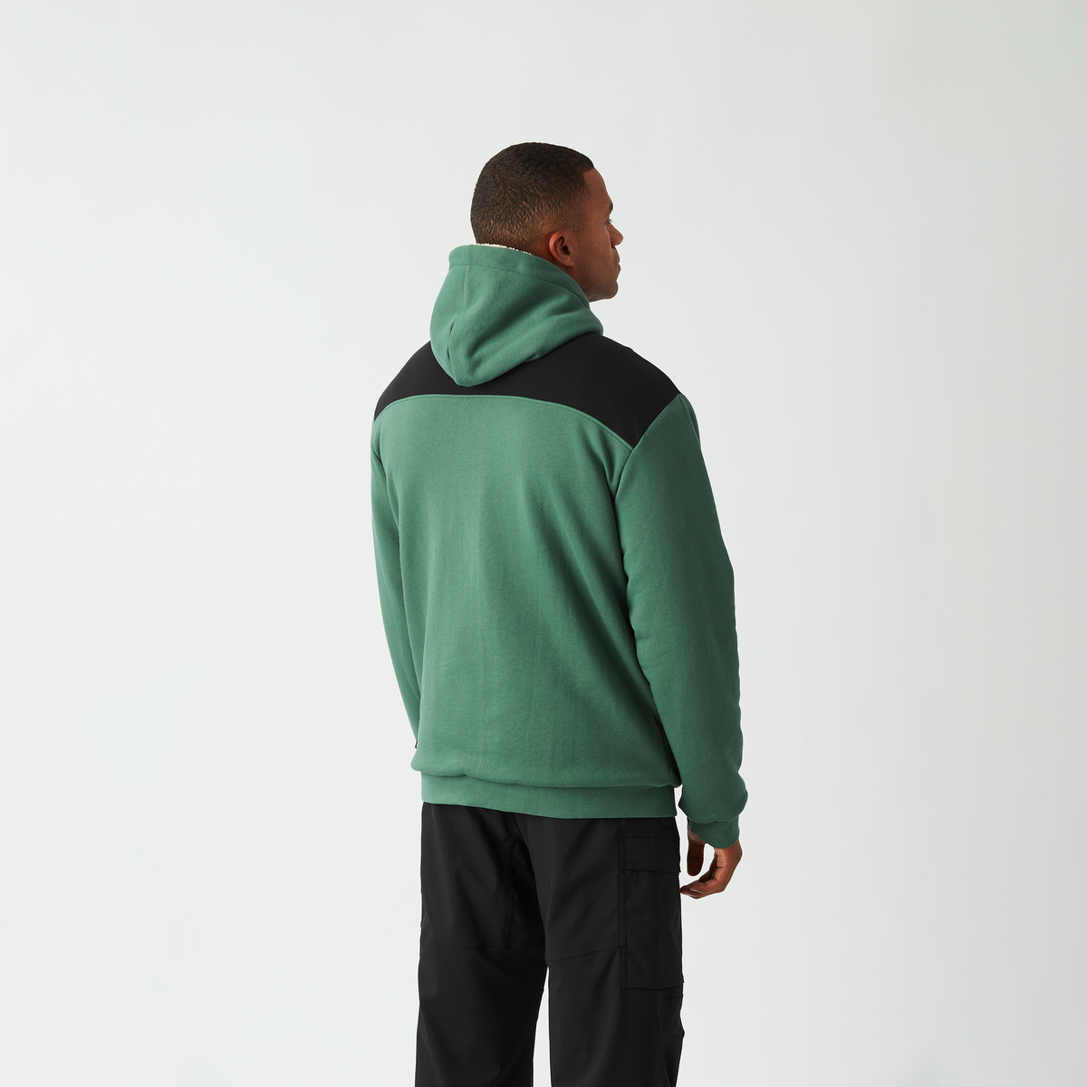 BASEMENT PLUSH ZIP HOODIE __color:Smoke_Pine#9