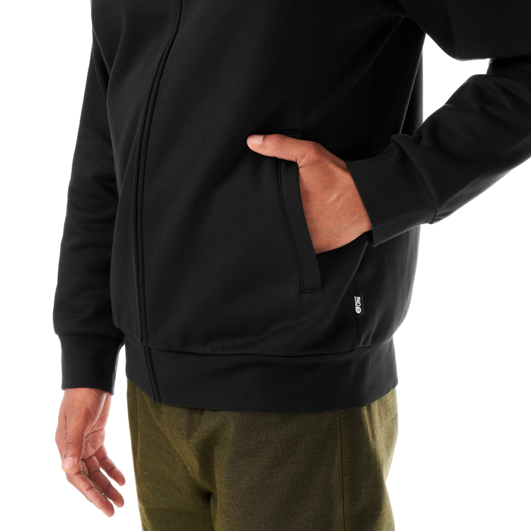 YORRA ZIP HOODIE __color:Black#3
