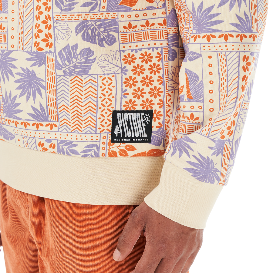 WAKARA PRINTED CREW __color:Jungle_Canopy_Print#3