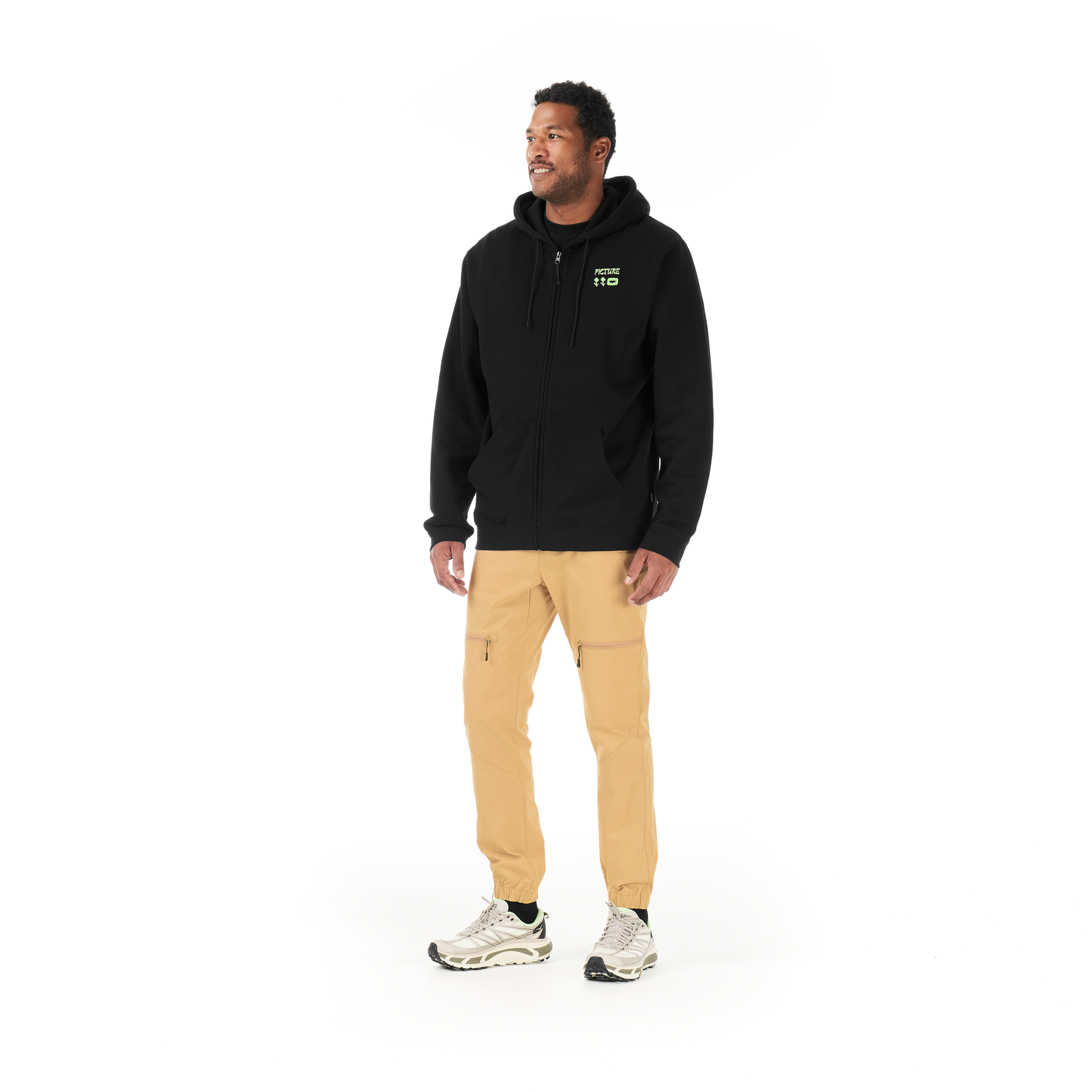 ENDAKO ZIP HOODIE __color:Black#12