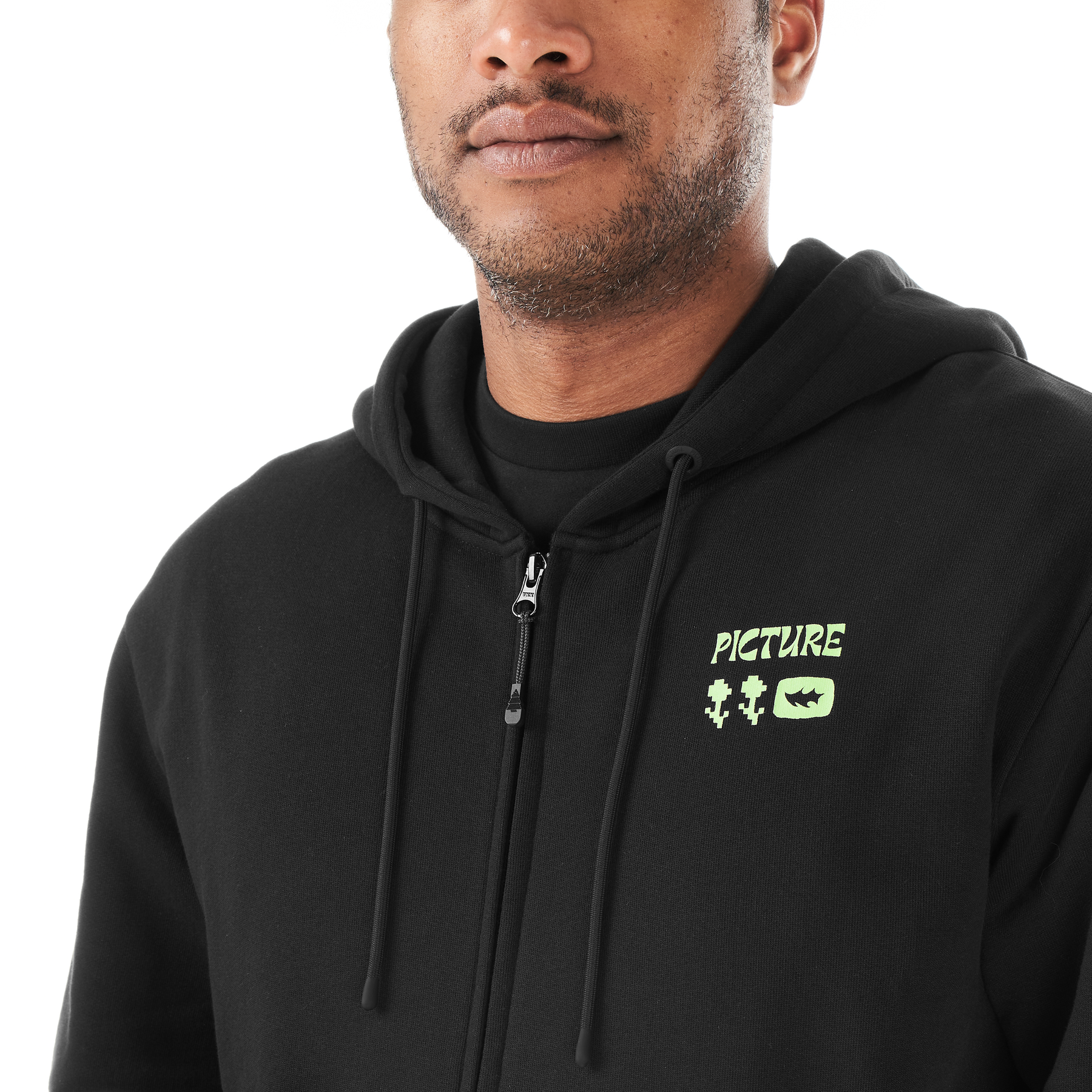ENDAKO ZIP HOODIE __color:Black#14