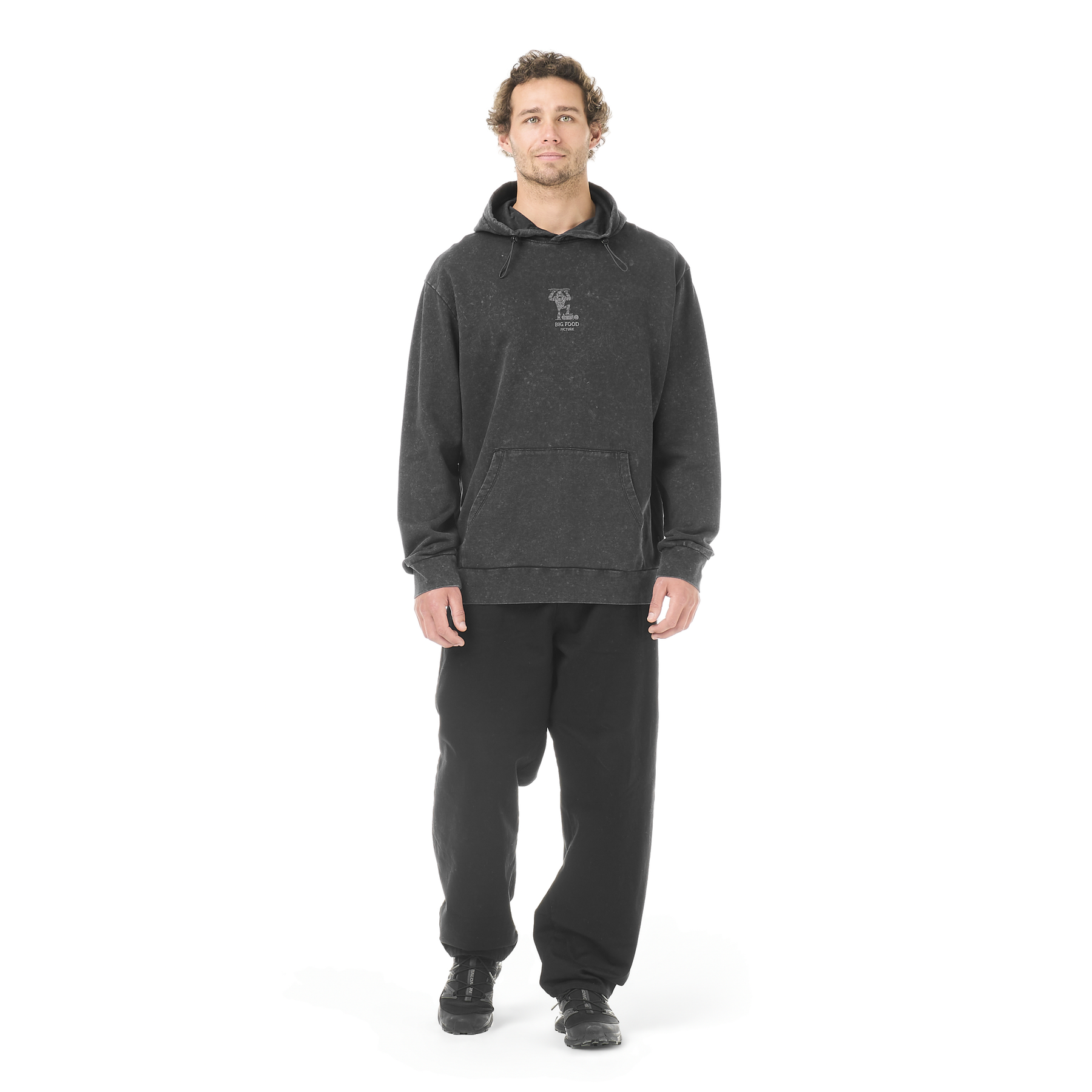 BIGFOOT HOODIE __color:Black_Washed#1