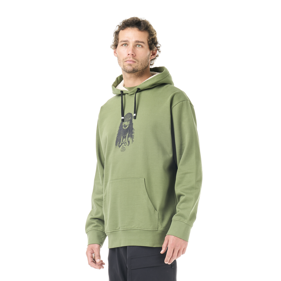 D&S PLUSH HOODIE __color:Olivine#0