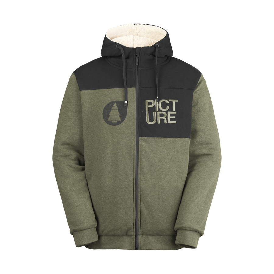 BASEMENT PLUSH ZIP HOODIE __color:Grape_Leaf_Melange#10