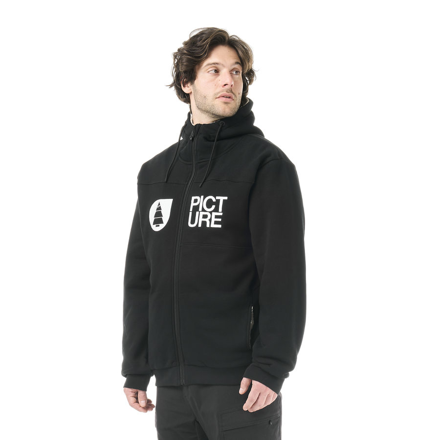 BASEMENT PLUSH ZIP HOODIE __color:Black#0
