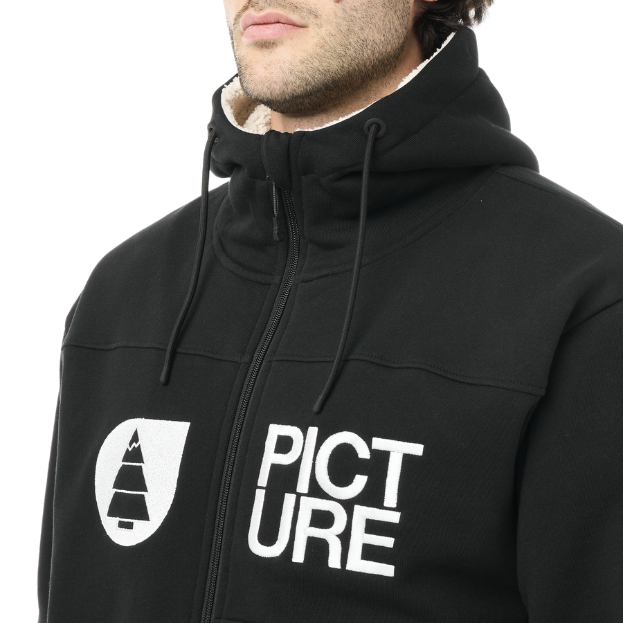 BASEMENT PLUSH ZIP HOODIE __color:Black#4