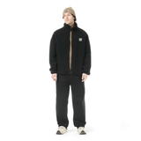 HAFDALS EMB ZIP FLEECE __color:Black#1