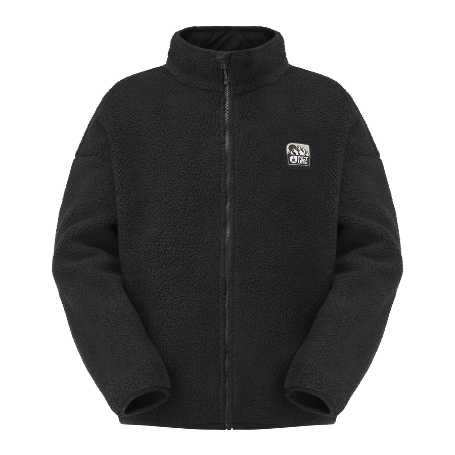 HAFDALS EMB ZIP FLEECE __color:Black#6