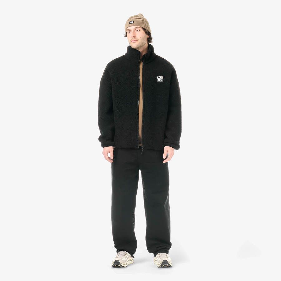 HAFDALS EMB ZIP FLEECE