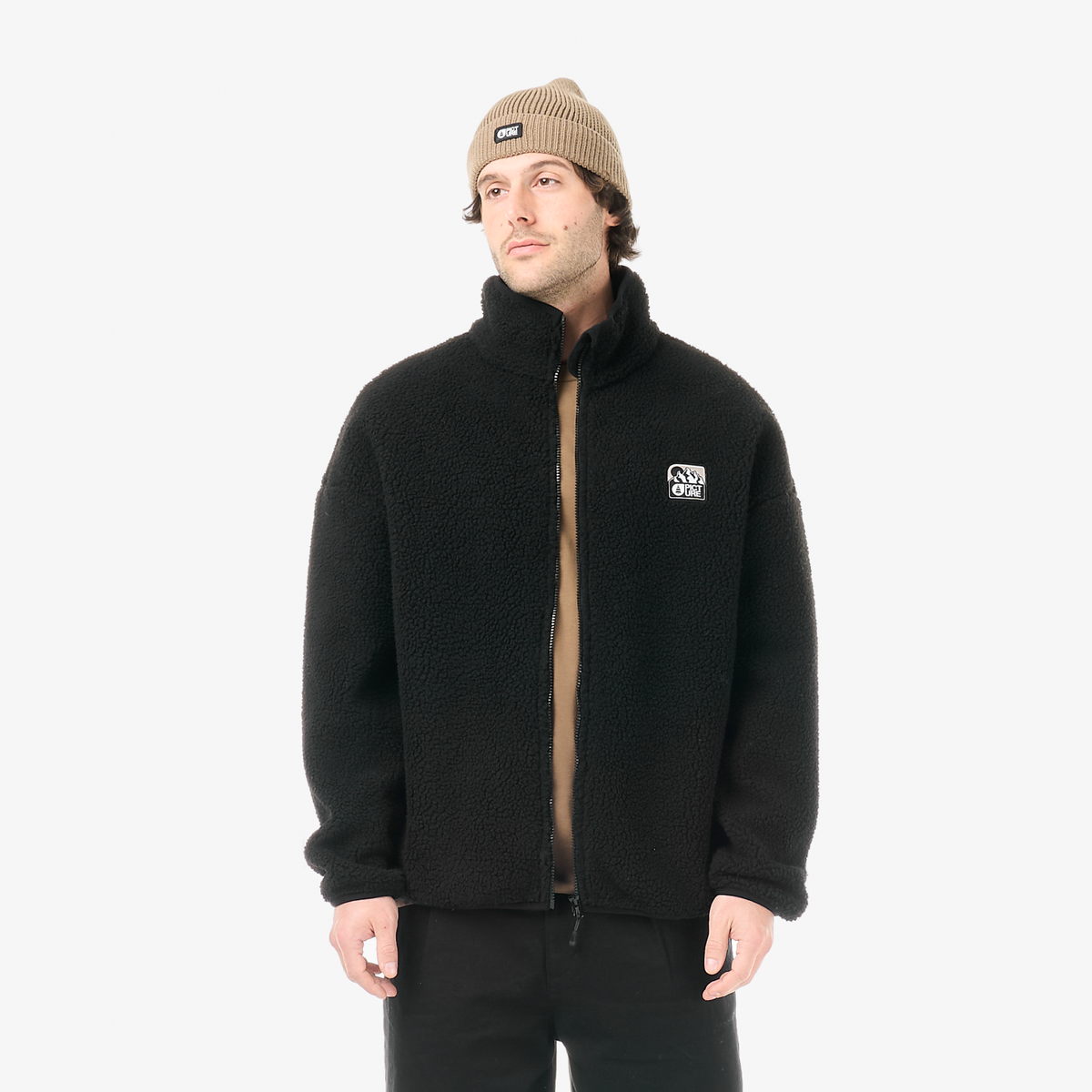 HAFDALS EMB ZIP FLEECE