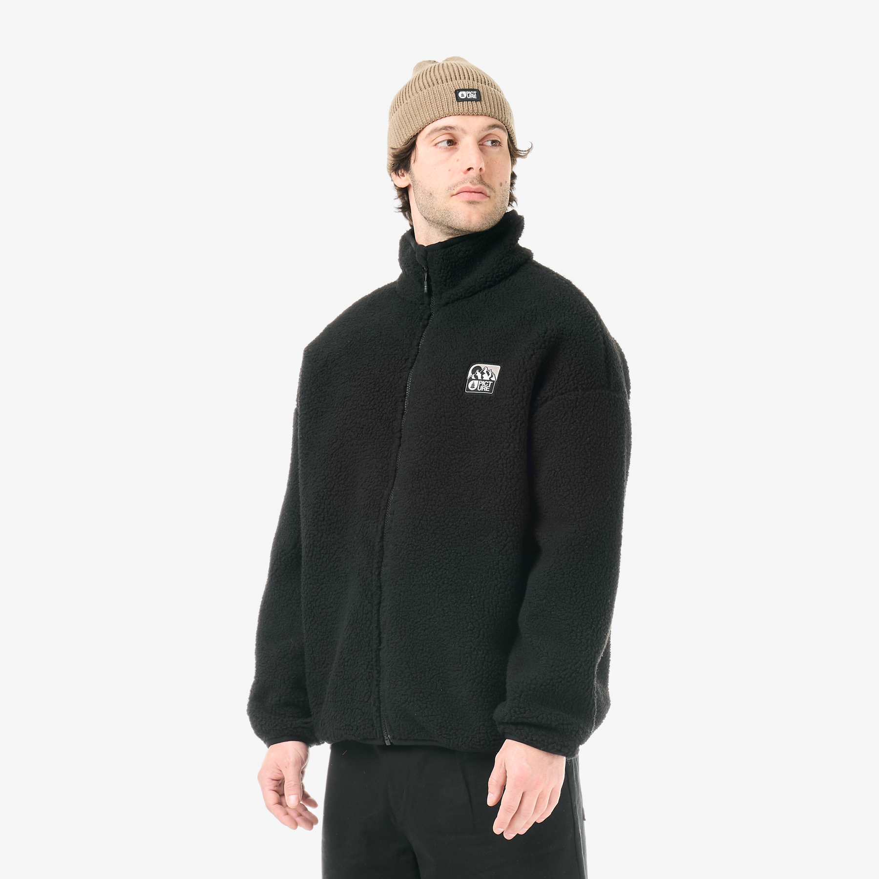 HAFDALS EMB ZIP FLEECE