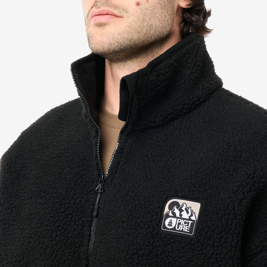 HAFDALS EMB ZIP FLEECE