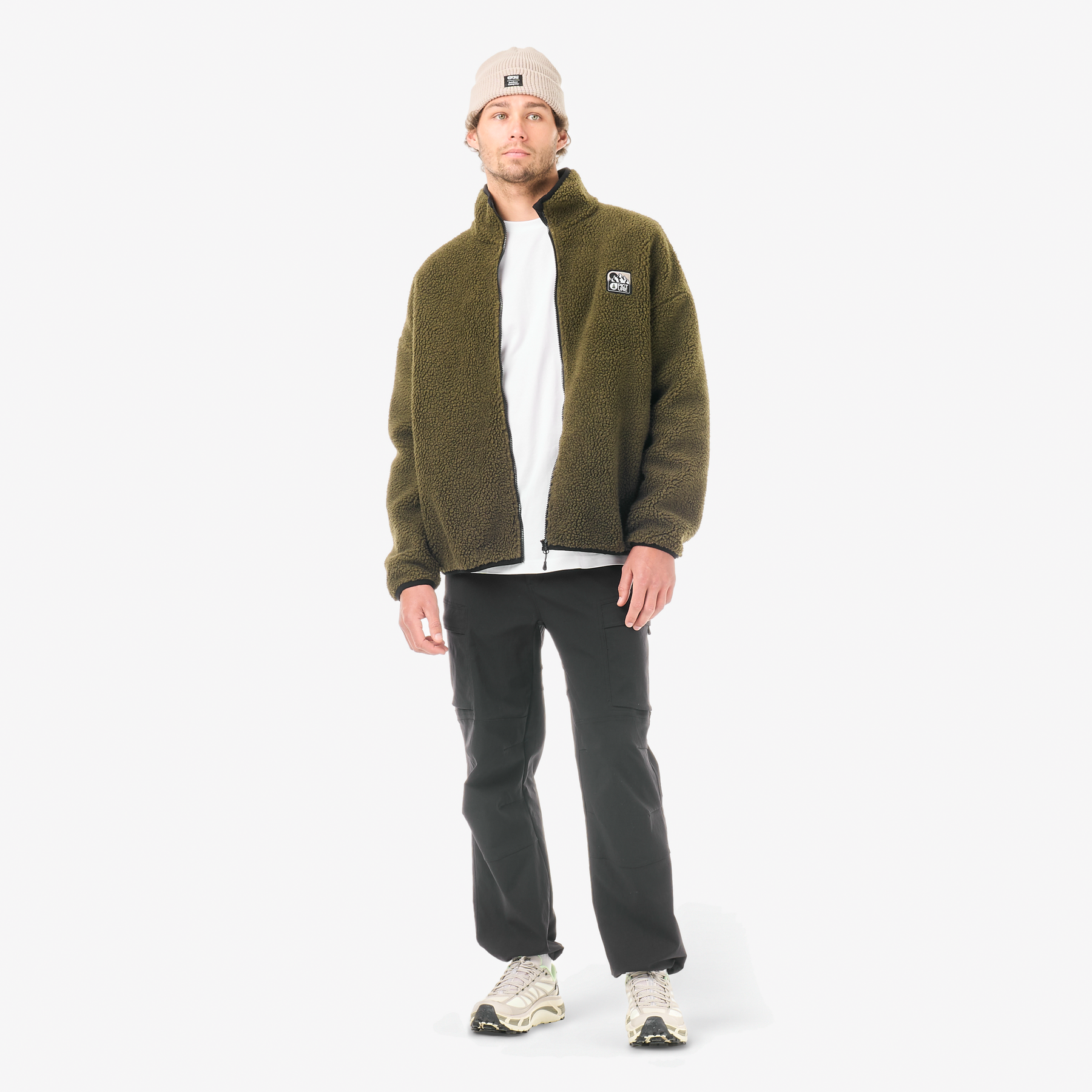 HAFDALS EMB ZIP FLEECE
