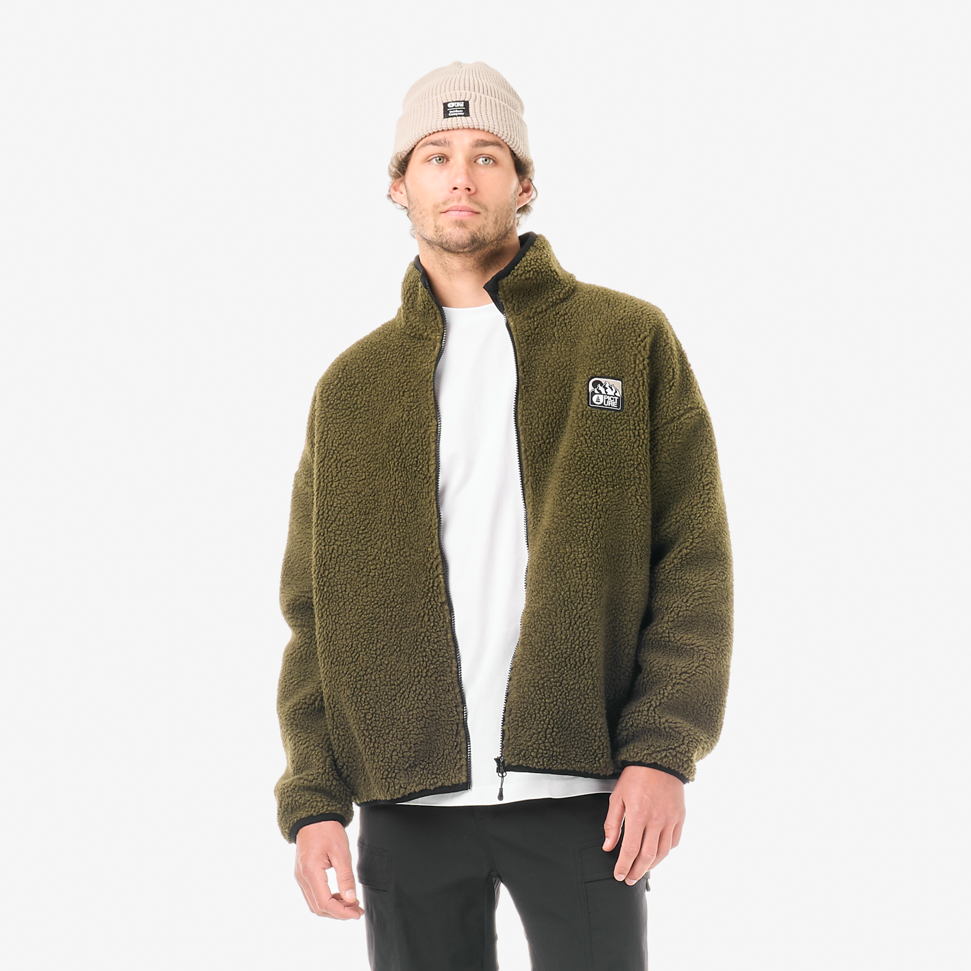 HAFDALS EMB ZIP FLEECE