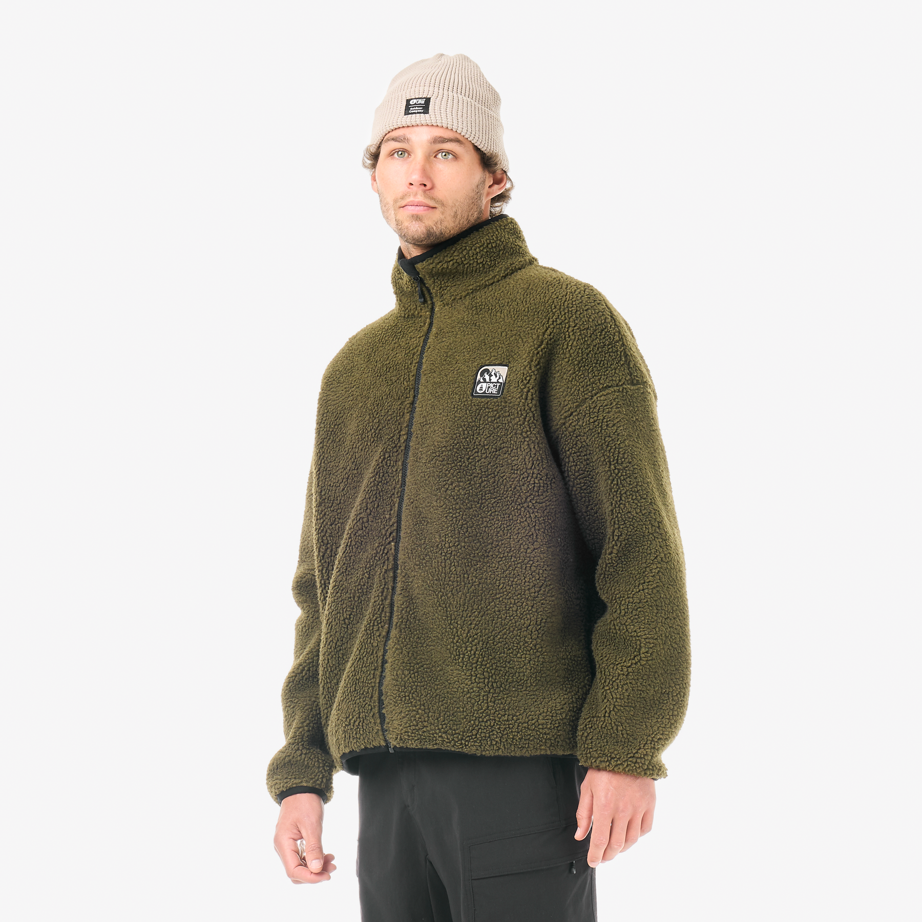 HAFDALS EMB ZIP FLEECE