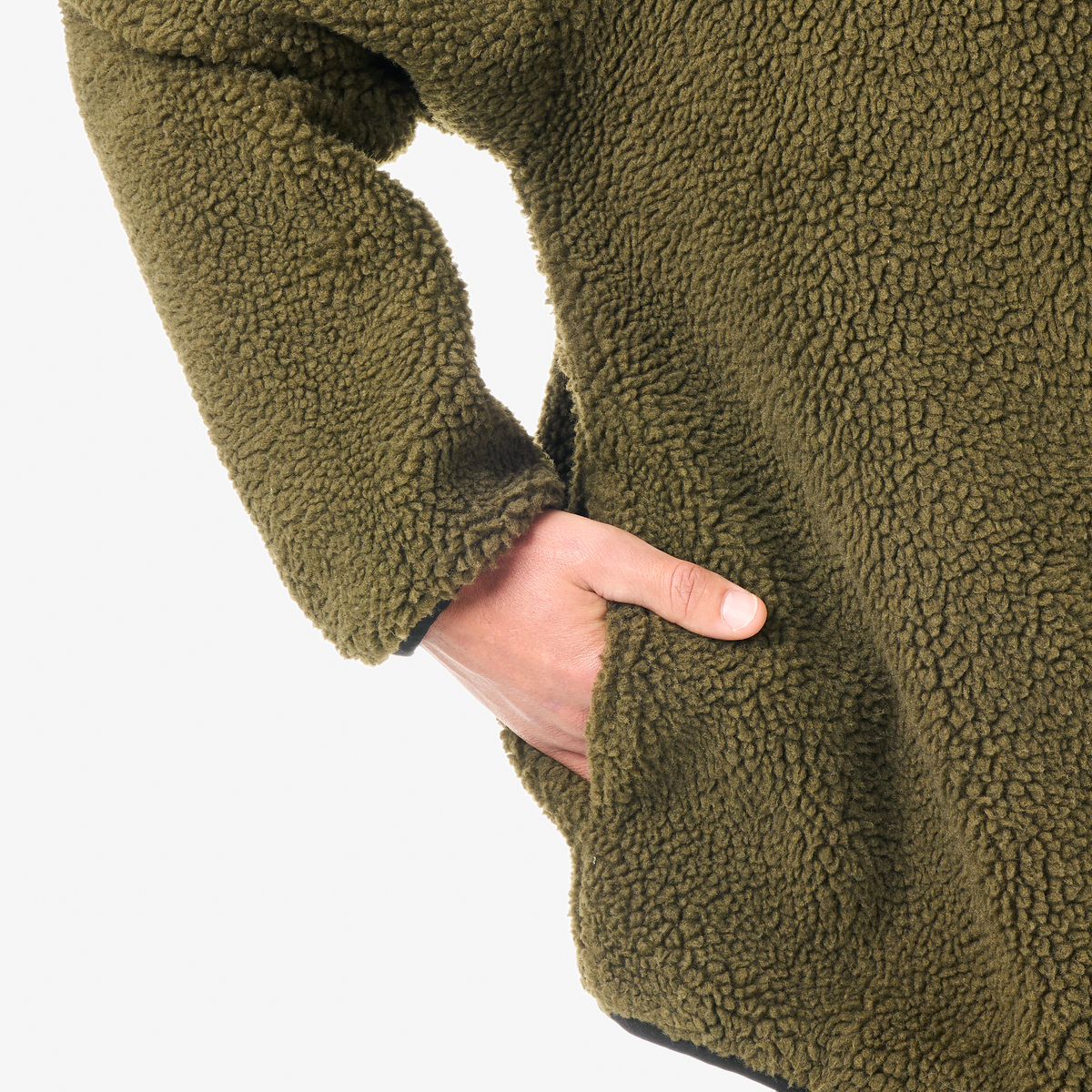 HAFDALS EMB ZIP FLEECE