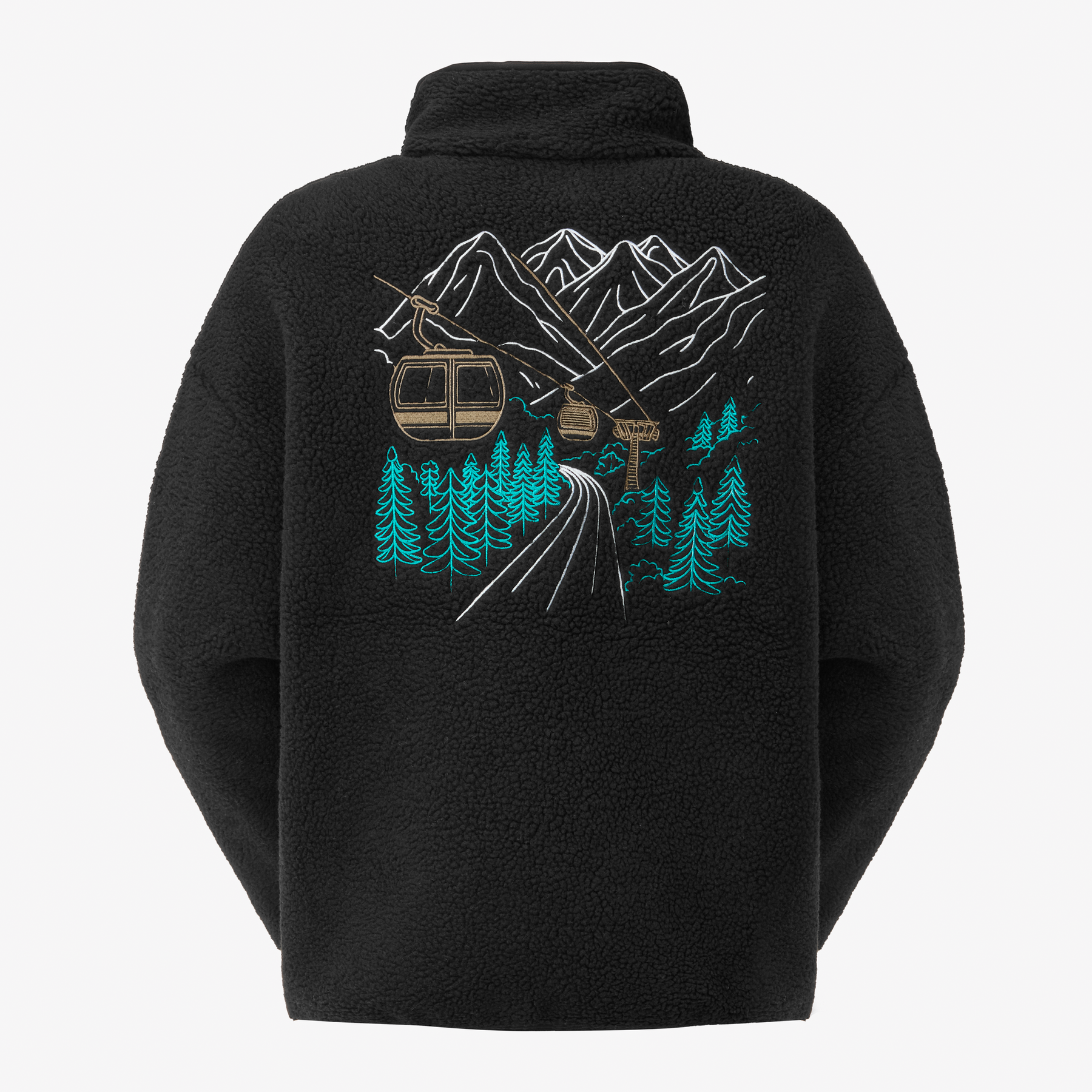 HAFDALS EMB ZIP FLEECE