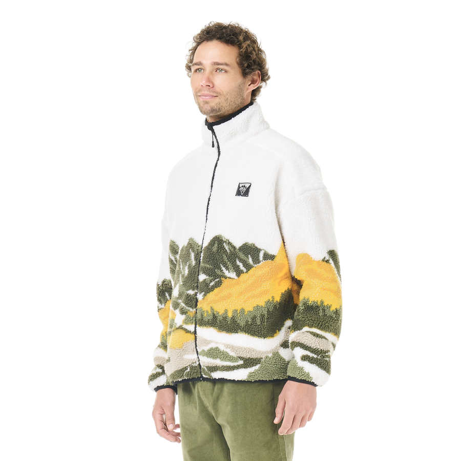 HAFDALS ZIP FLEECE __color:Grape_Leaf#0