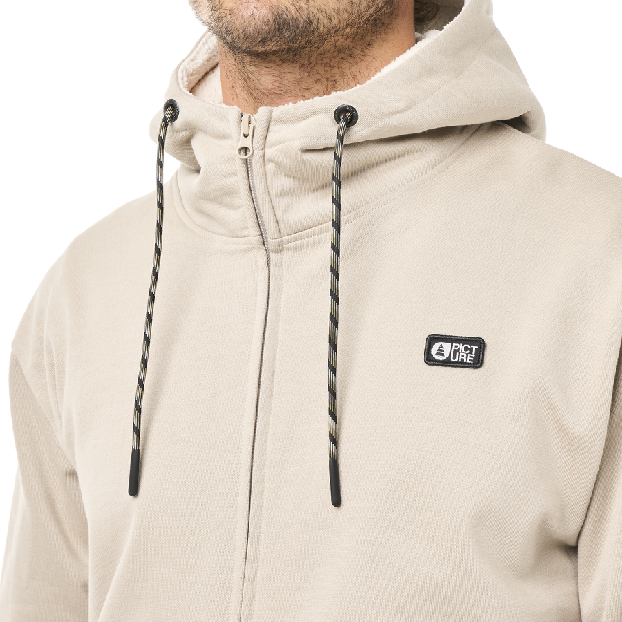 YINNI PLUSH ZIP HOODIE __color:Pure_Cashmere#4