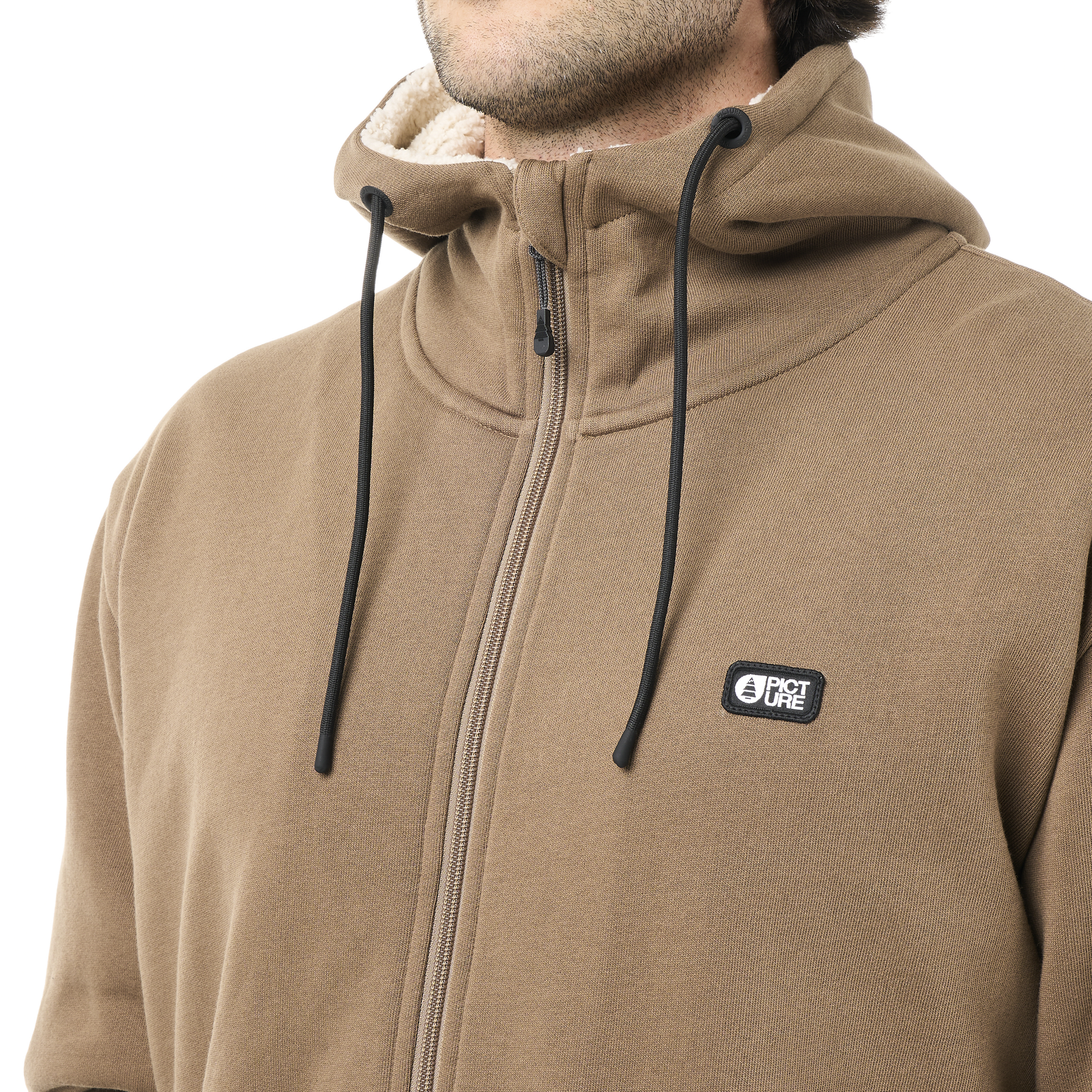 YINNI PLUSH ZIP HOODIE __color:Shitake#12