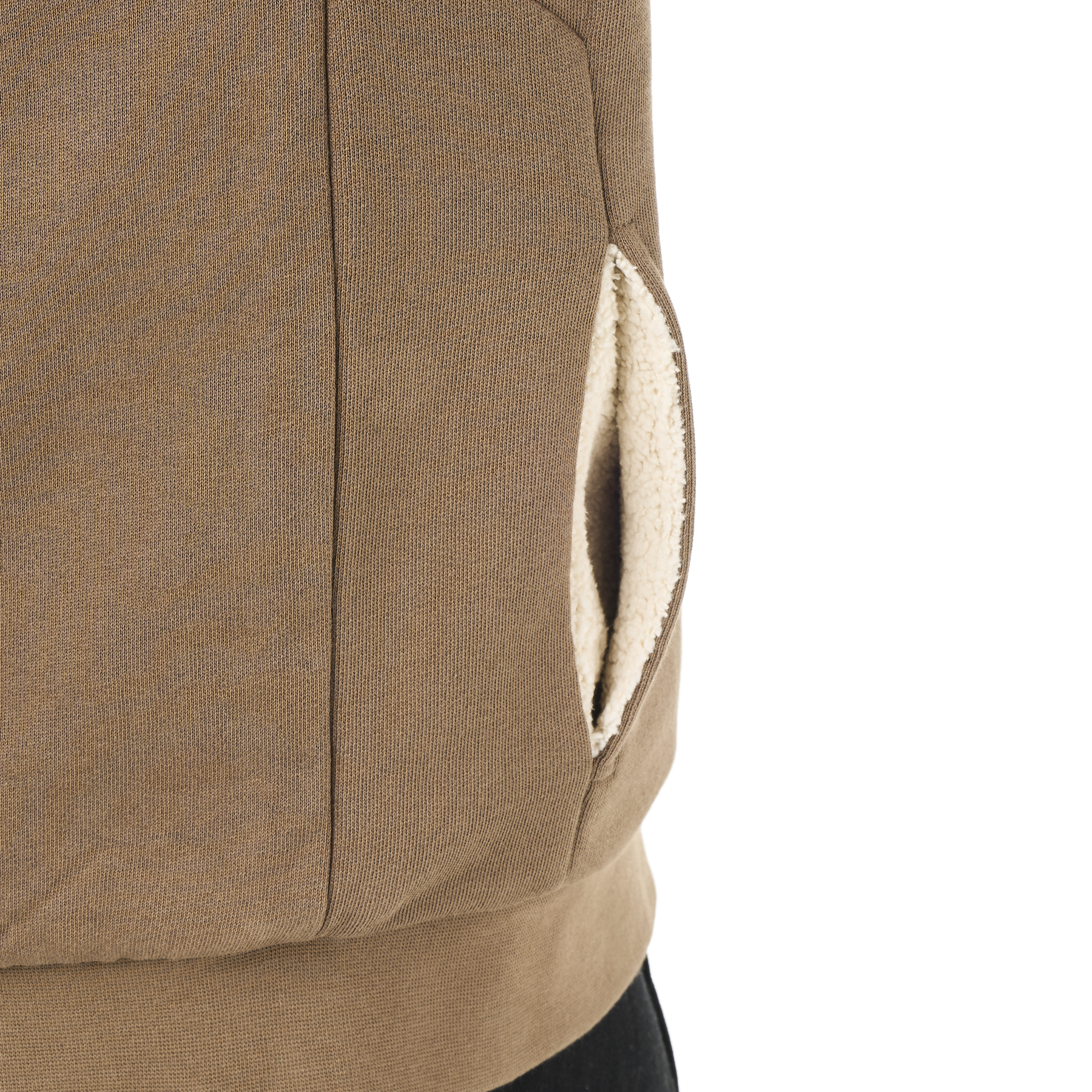 YINNI PLUSH ZIP HOODIE __color:Shitake#13