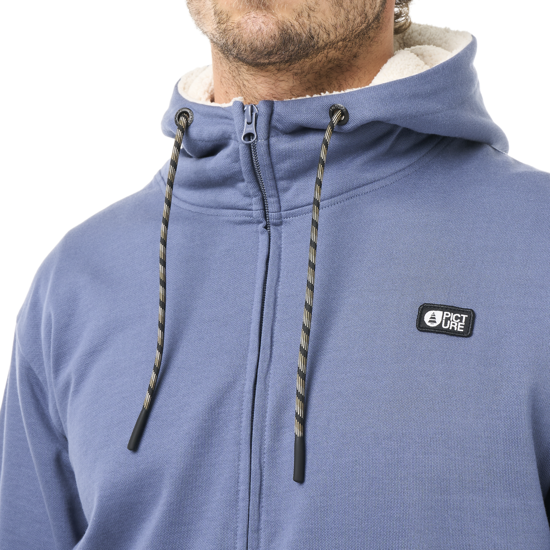 YINNI PLUSH ZIP HOODIE __color:Vintage_Indigo#21