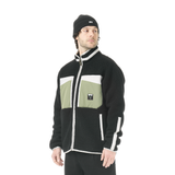 PMBTON ZIP FLEECE __color:Black_/_Olivine#0