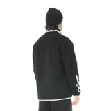 PMBTON ZIP FLEECE __color:Black_/_Olivine#2