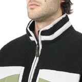 PMBTON ZIP FLEECE __color:Black_/_Olivine#4