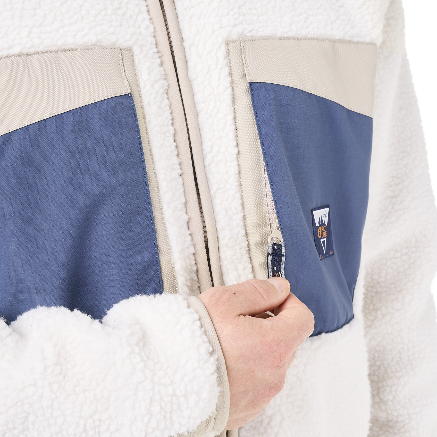 PMBTON ZIP FLEECE __color:Tofu_/_Vintage_Indigo#12