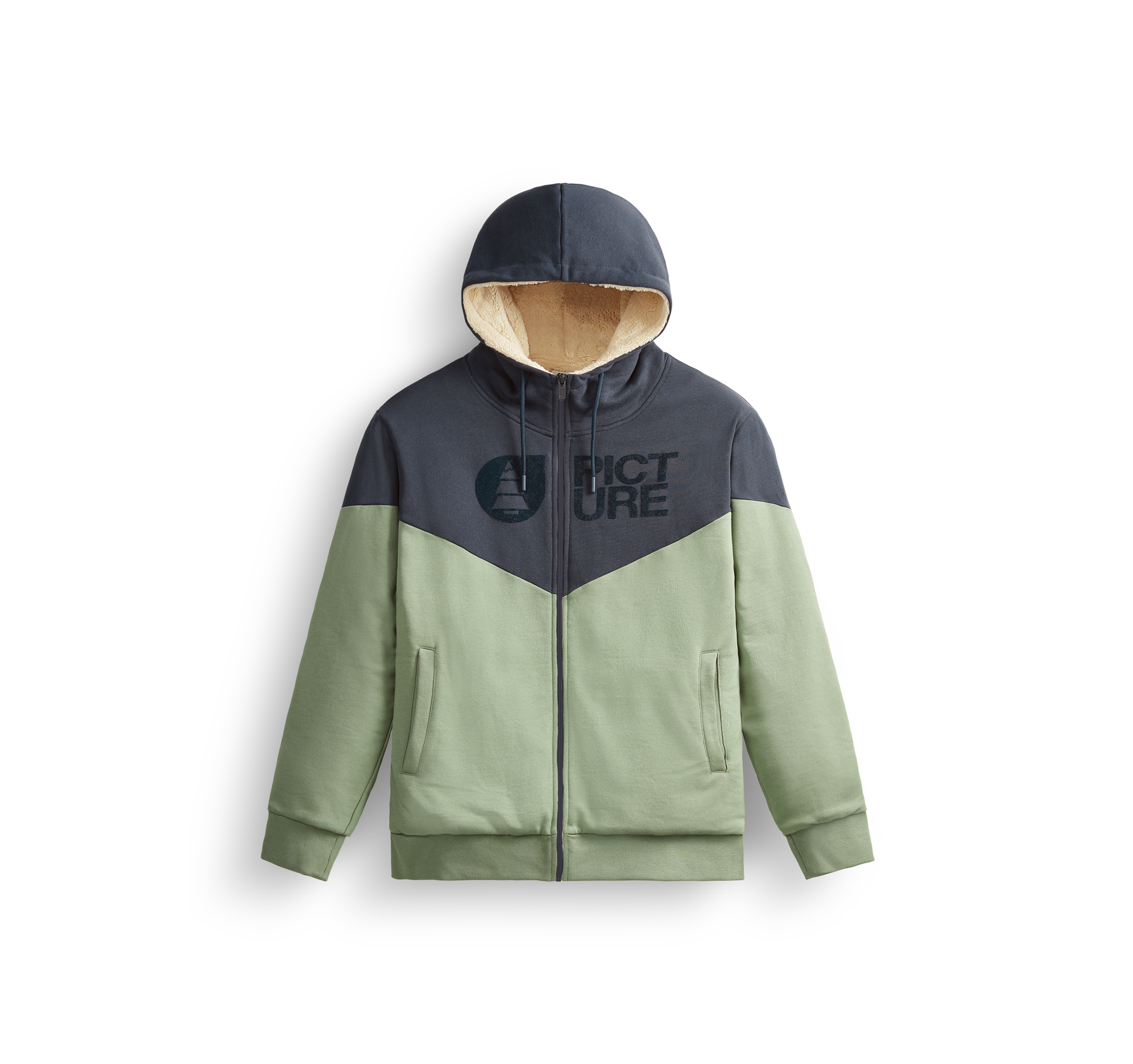 BASEMENT PLUSH ZIP HOODIE __color:Dark_Blue_Green_Spray#28
