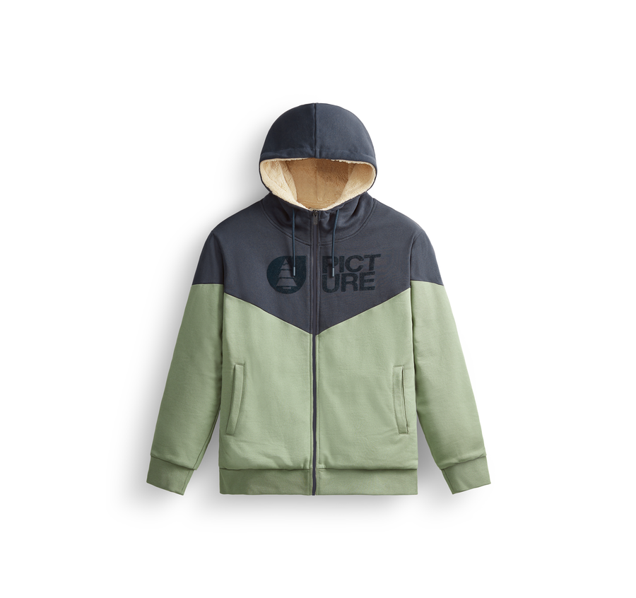 BASEMENT PLUSH ZIP HOODIE __color:Dark_Blue_Green_Spray#28