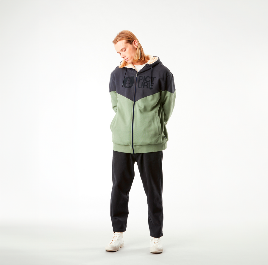 BASEMENT PLUSH ZIP HOODIE __color:Dark_Blue_Green_Spray#24