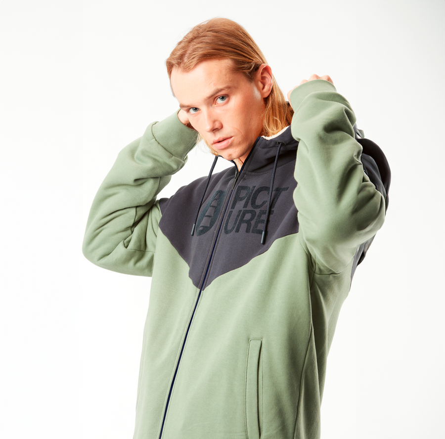 BASEMENT PLUSH ZIP HOODIE __color:Dark_Blue_Green_Spray#27