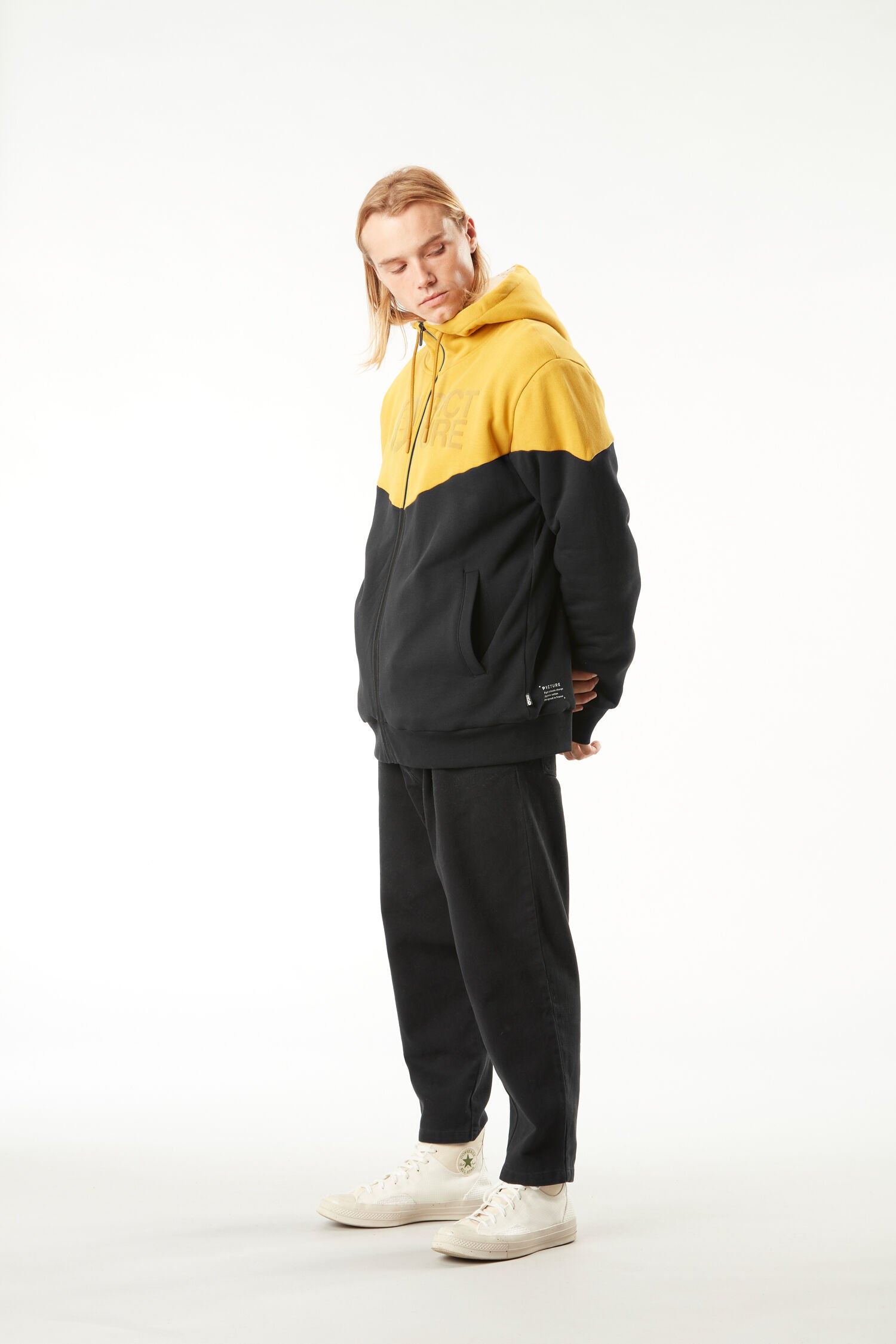 BASEMENT PLUSH ZIP HOODIE __color:Chai_Tea_Black#19