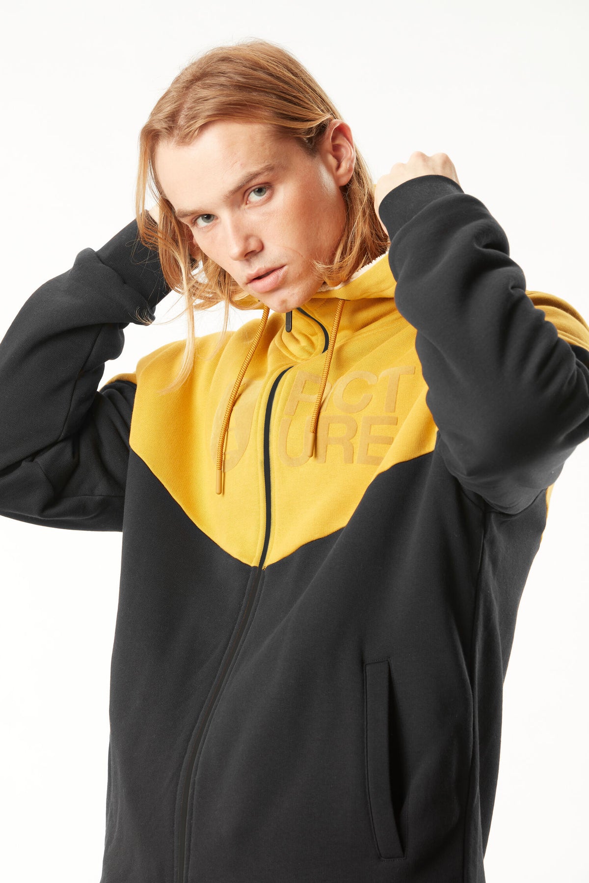 BASEMENT PLUSH ZIP HOODIE __color:Chai_Tea_Black#22