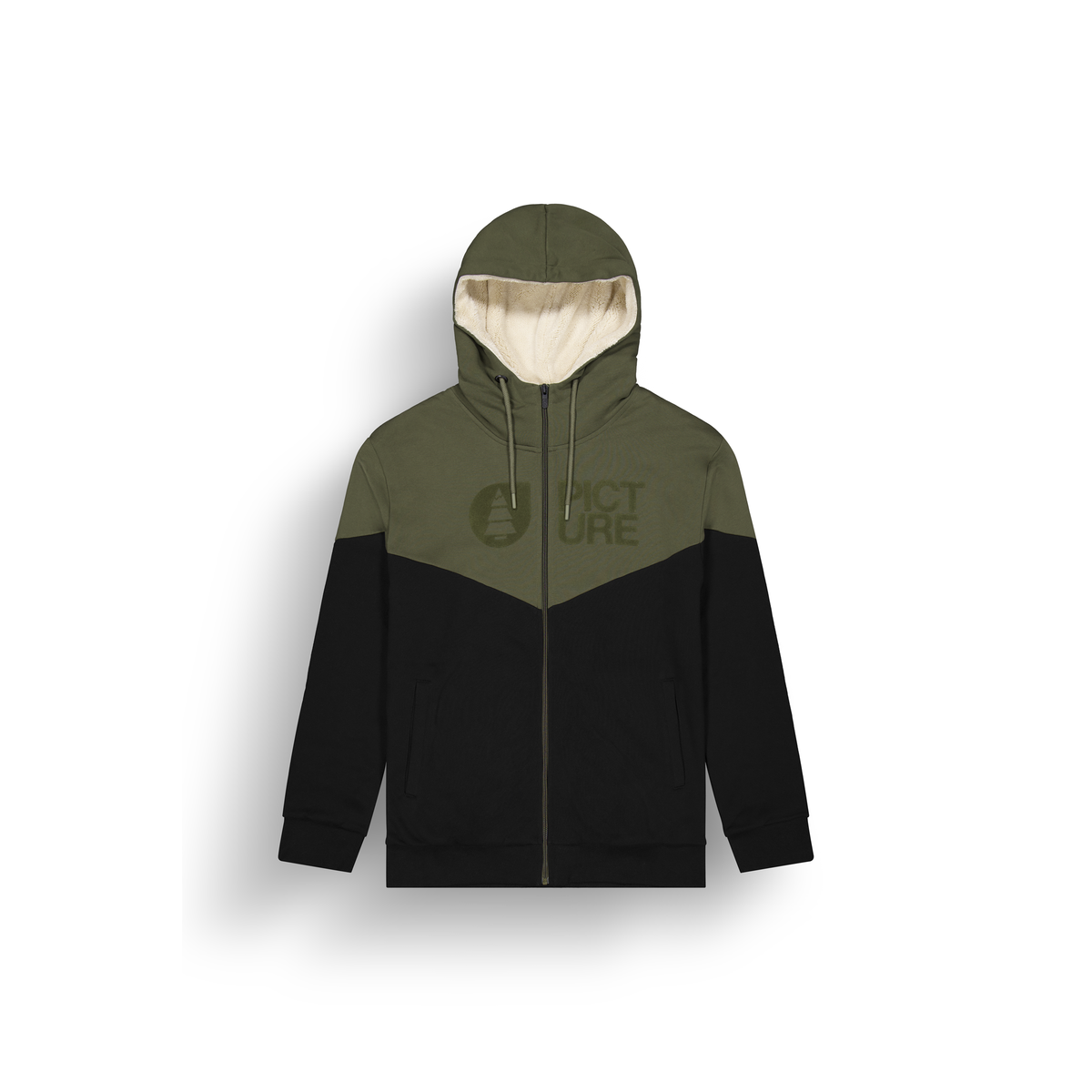 BASEMENT PLUSH ZIP HOODIE __color:Tobacco_Black#56