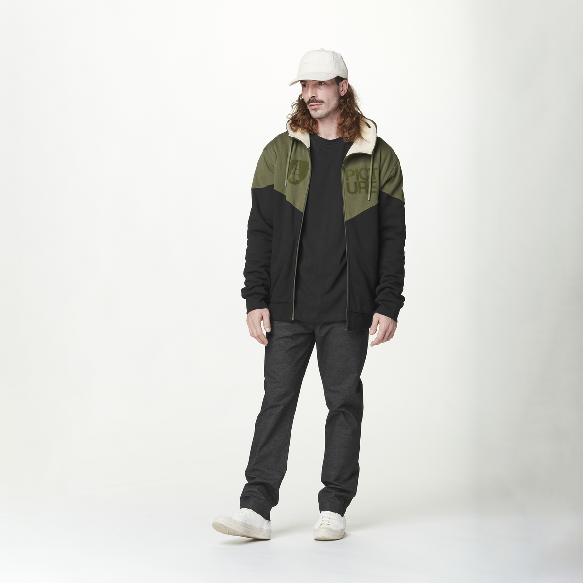 BASEMENT PLUSH ZIP HOODIE __color:Tobacco_Black#53