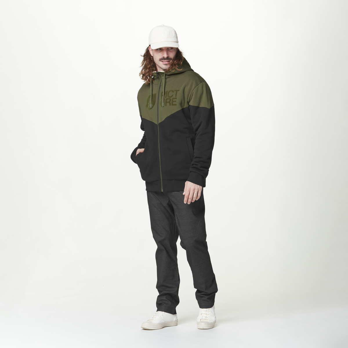 BASEMENT PLUSH ZIP HOODIE __color:Tobacco_Black#55