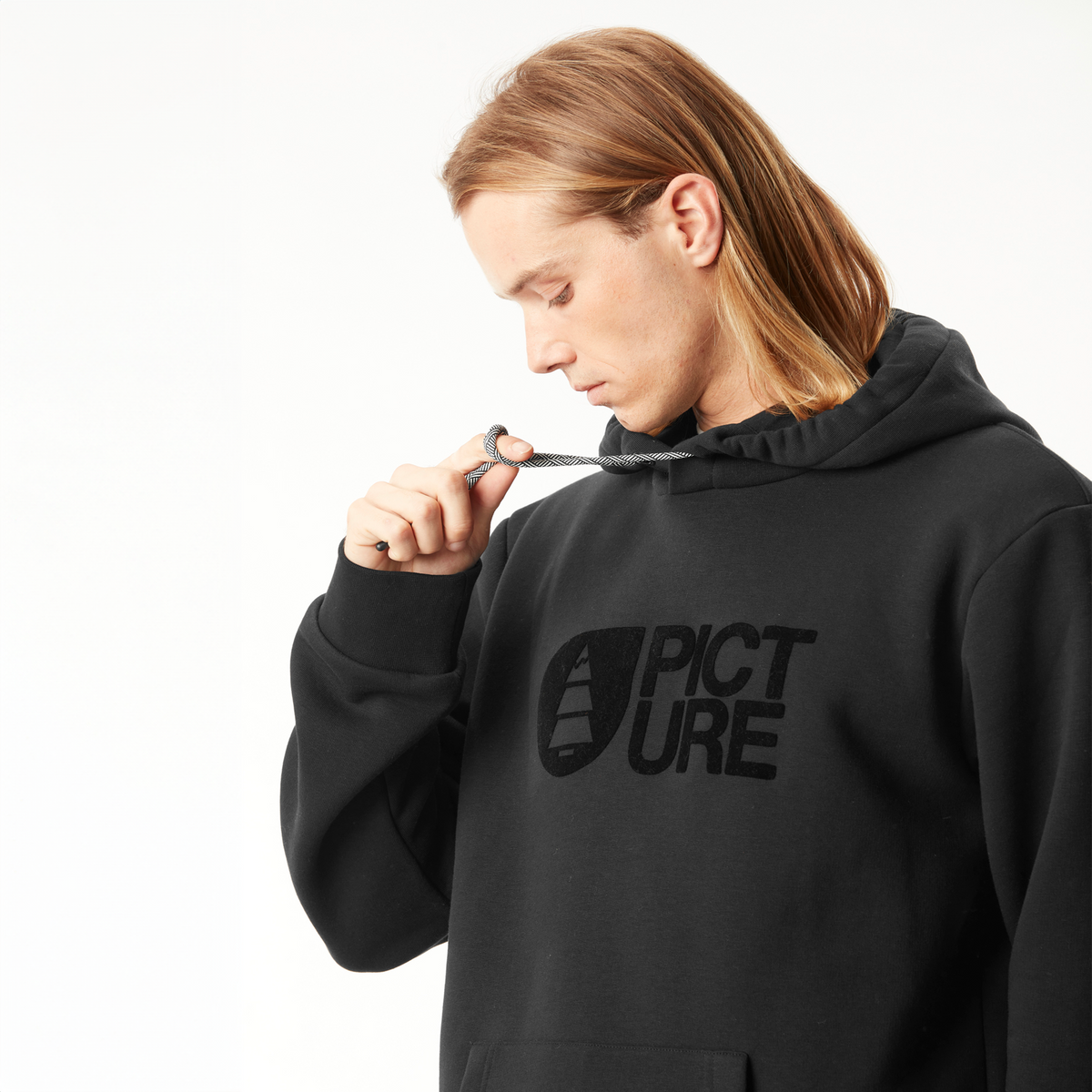 BASEMENT FLOCK HOODIE __color:Black#17