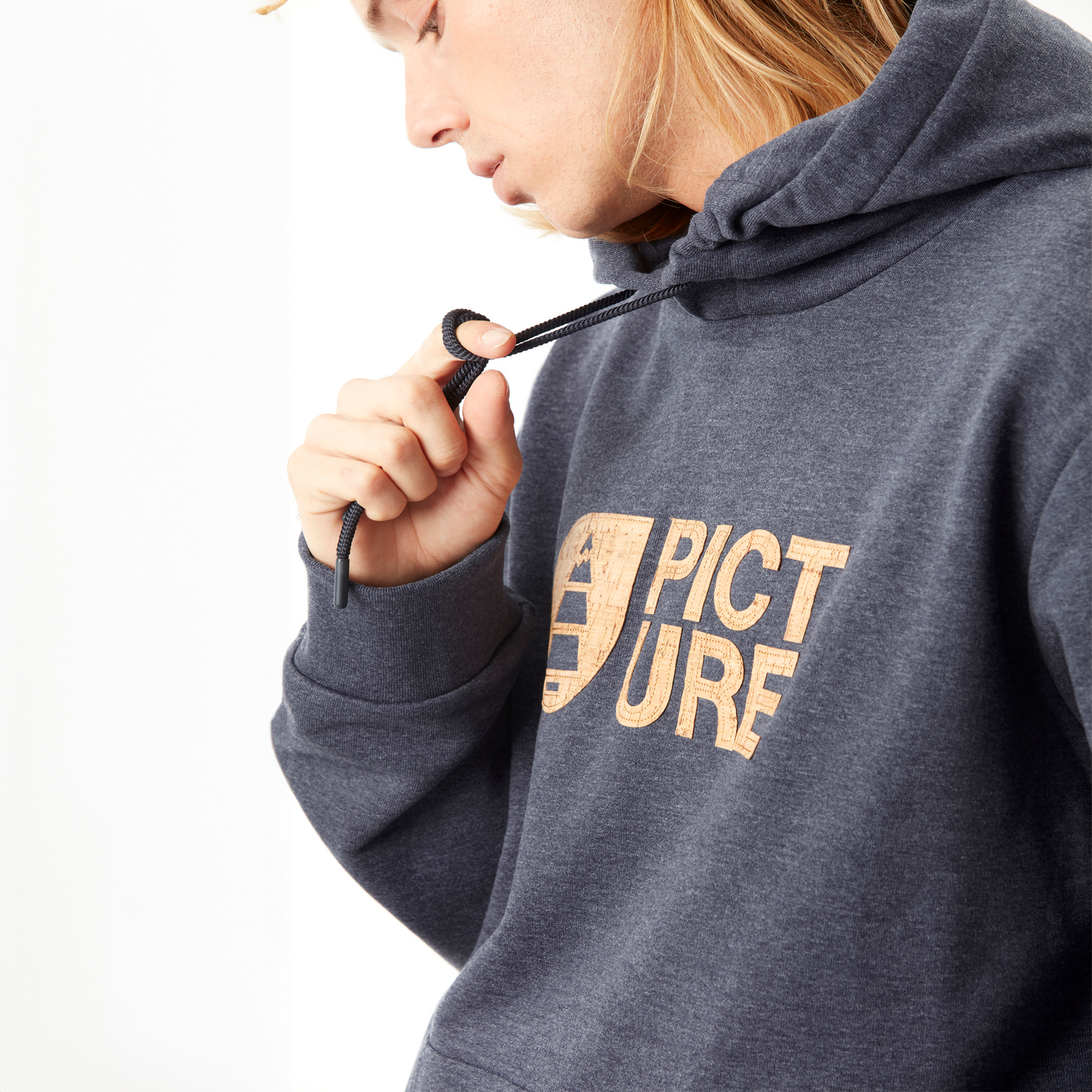 BASEMENT CORK HOODIE __color:Dark_Blue_Melange#23