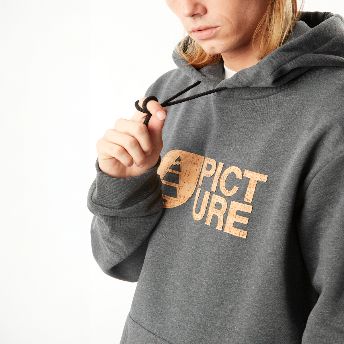 BASEMENT CORK HOODIE __color:Dark_Grey_Melange#33