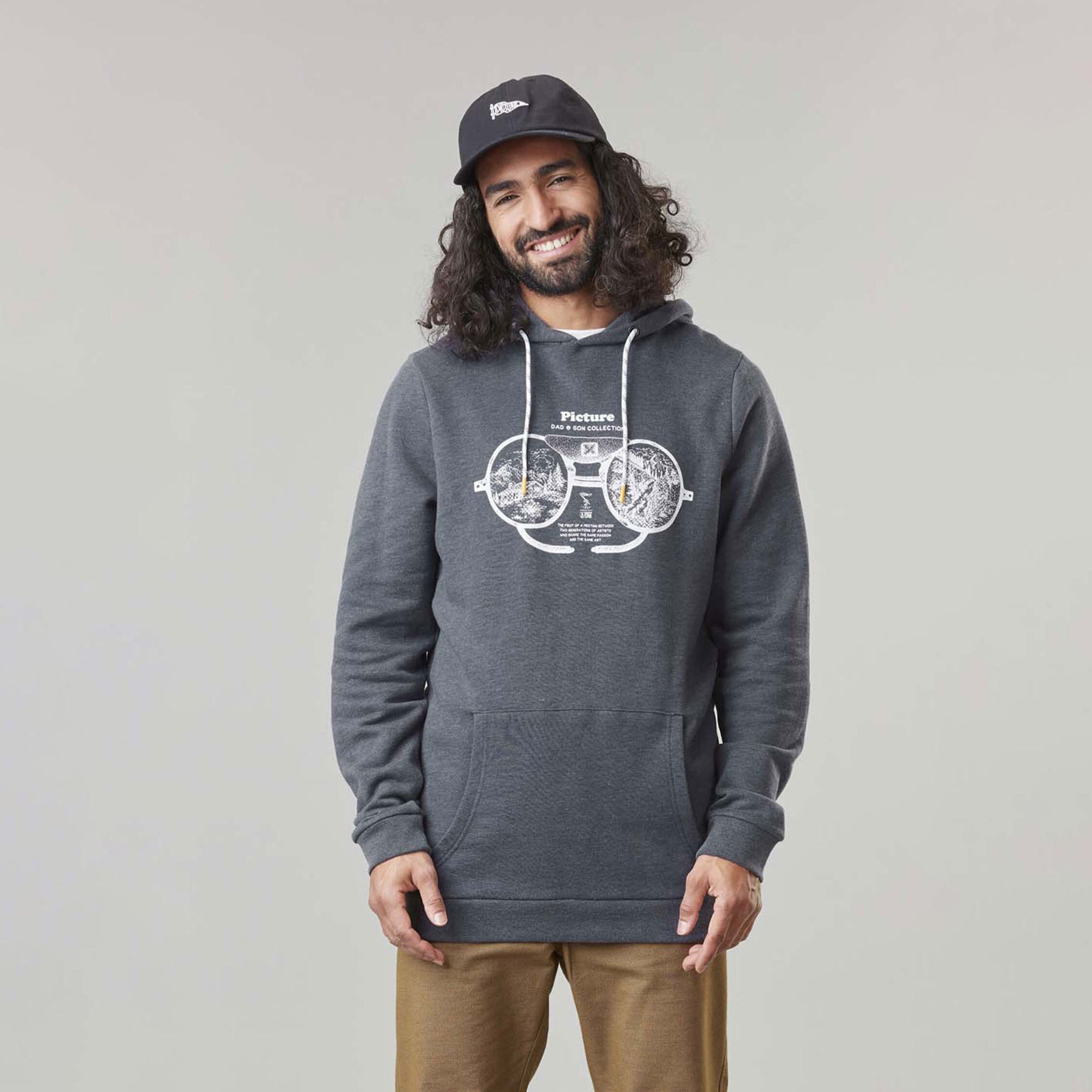 D&S GLASSES HOODIE __color:Dark_Blue_Melange#0