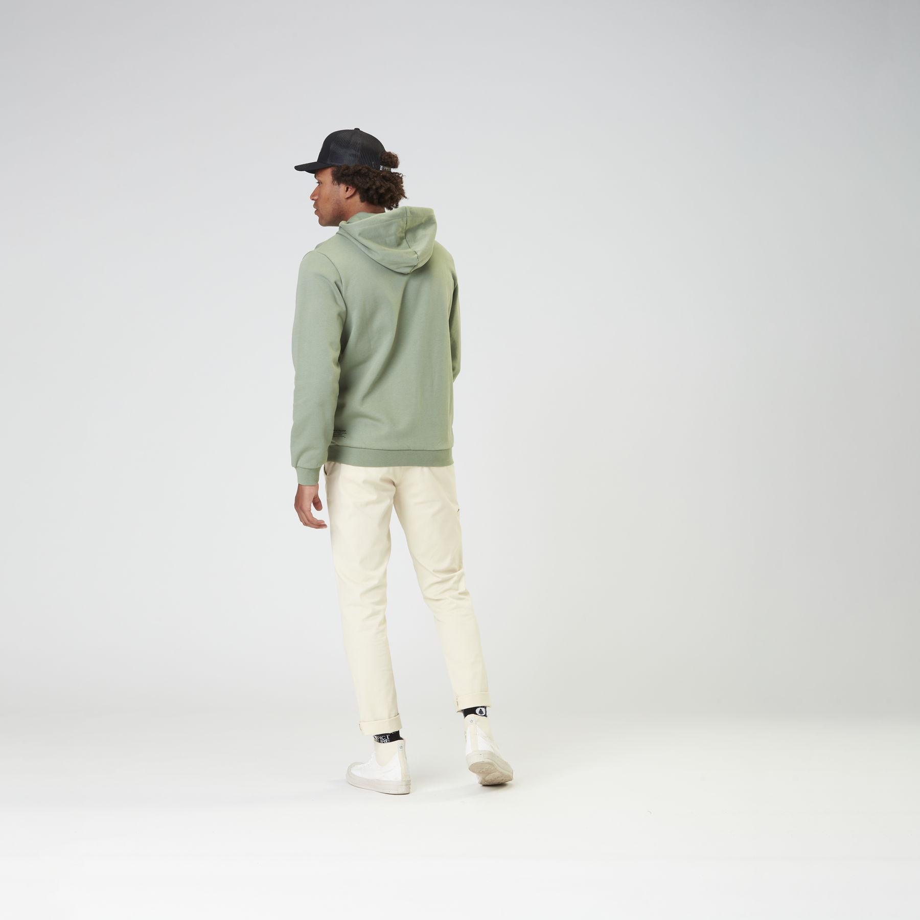BASEMENT ZIP HOODIE __color:Green_Spray#9