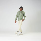 BASEMENT ZIP HOODIE __color:Green_Spray#10