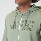 BASEMENT ZIP HOODIE __color:Green_Spray#12
