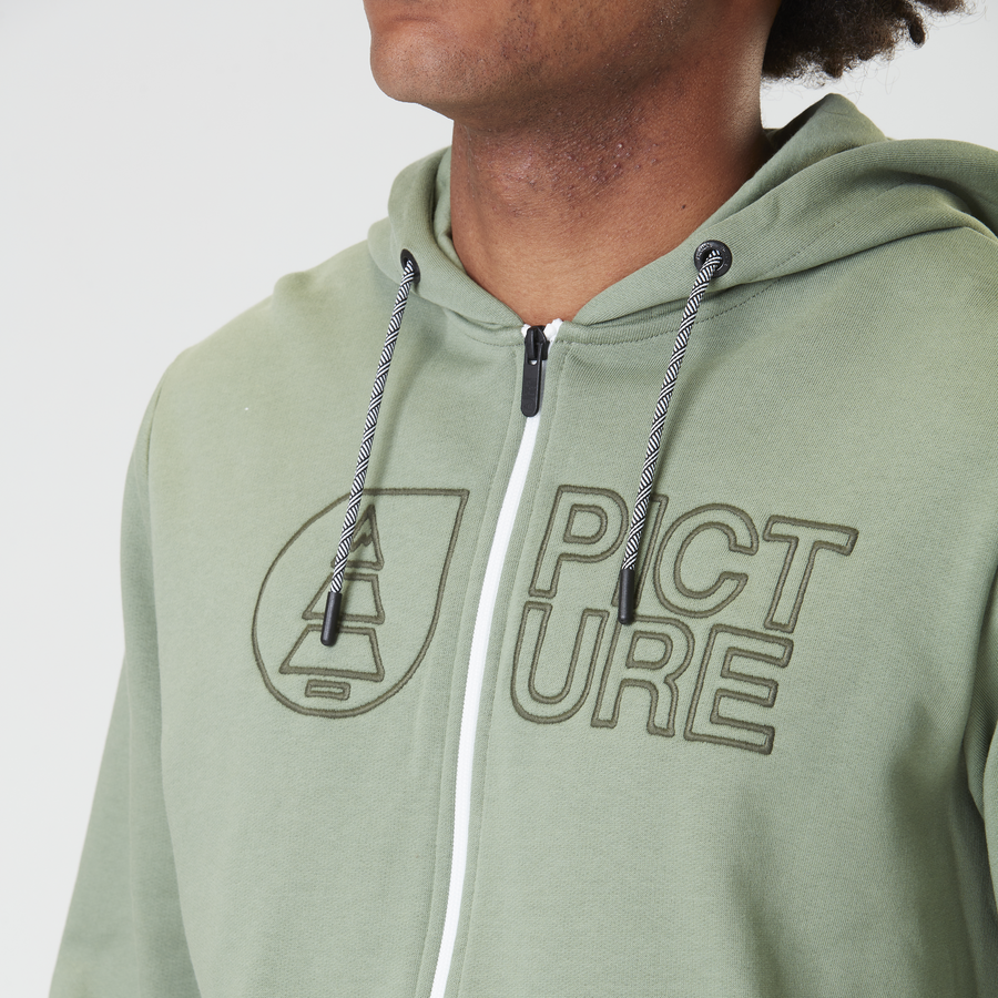 BASEMENT ZIP HOODIE __color:Green_Spray#12