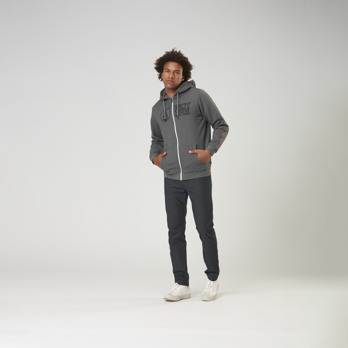 BASEMENT ZIP HOODIE __color:Dark_Grey_Melange#2