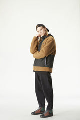 PEMBERTON ZIP FLEECE __color:Chocolate-Black#1