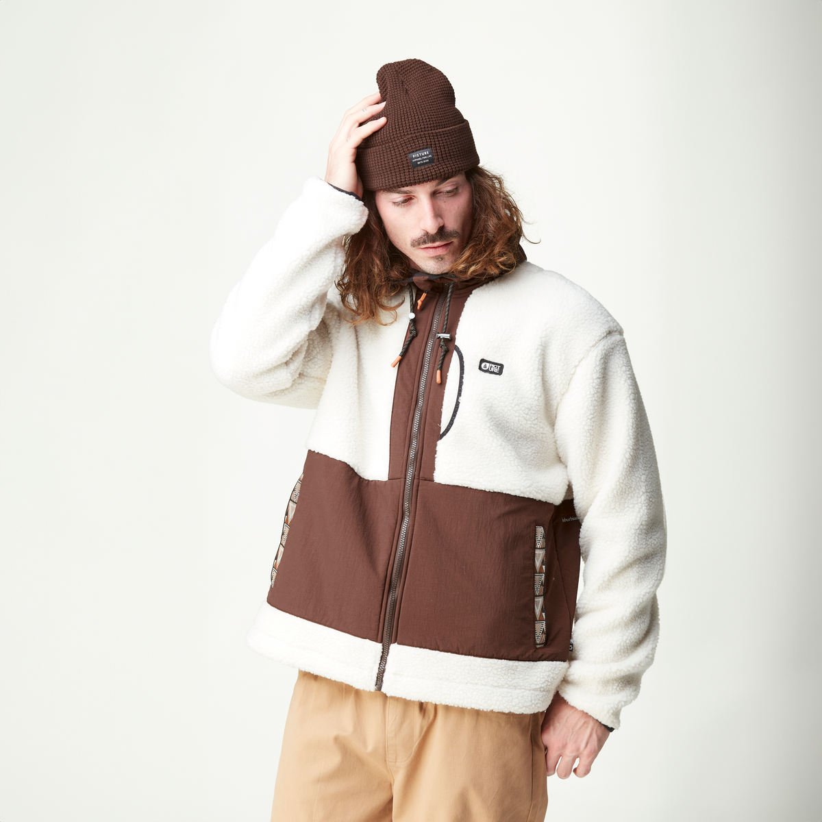 PEMBERTON ZIP FLEECE __color:Tofu_Chicory_Coffee#15